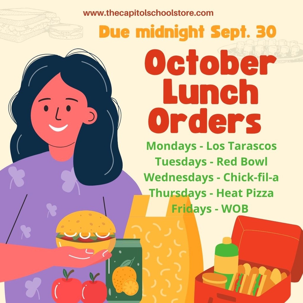 October Lunch Orders