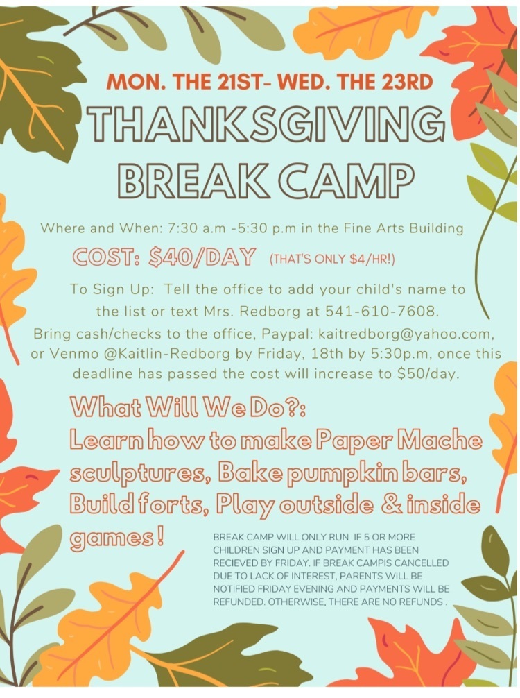 Thanksgiving Break Camp 